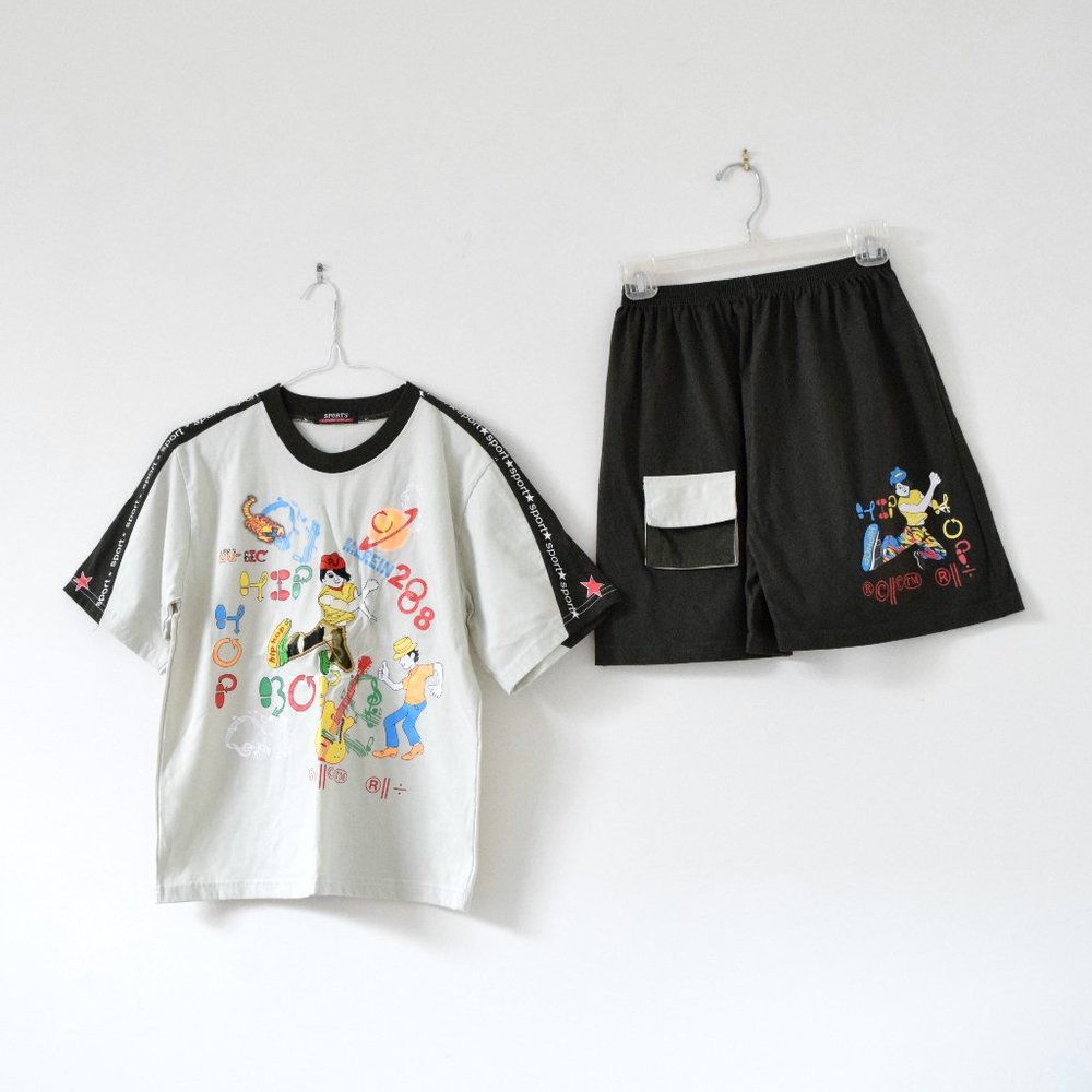 NEW SPORTS Boy's Matching Summer Tank Top and Shorts Set